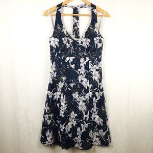 Athleta Blue Floral Halter Dress Size 8